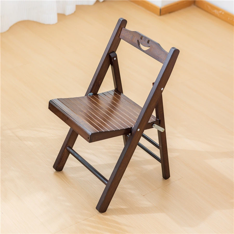 莫置楠竹小号笑脸椅家用可折叠楠竹材质