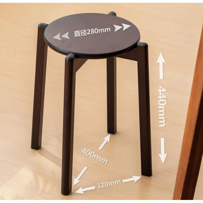 凳子客厅耐用成人高凳加厚现代四脚圆凳可堆叠