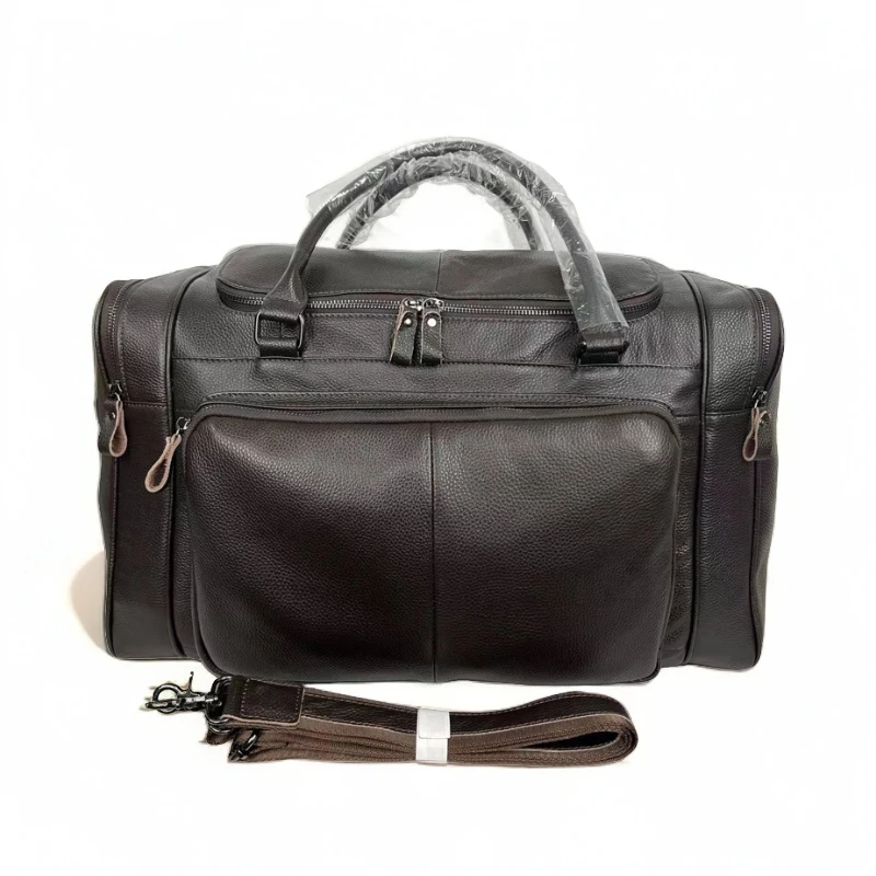 B.Z/邦尊 新款真皮男士短途旅行包男包包头层纯牛皮横款手提包