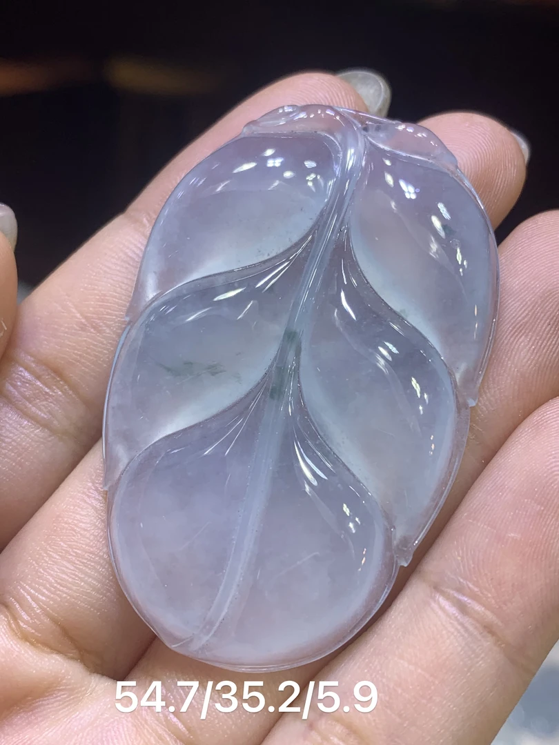 缅甸天然翡翠A货,飘花大树叶,种好起光,完美大气