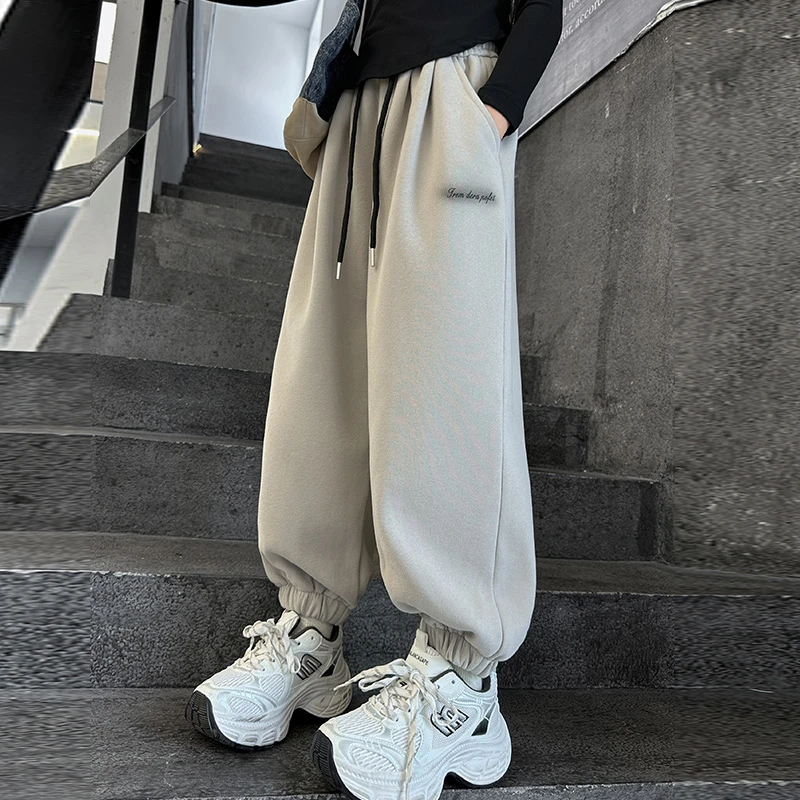 女童裤子春秋款2024新款秋季卫裤儿童秋装女孩束脚运动裤大童时尚