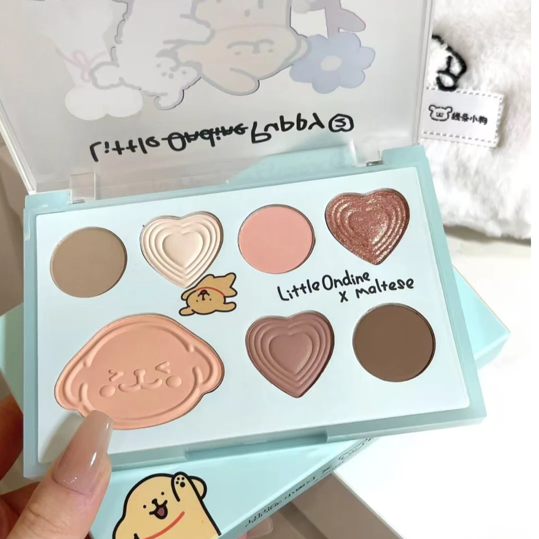 线条小狗七色眼影综合盘01一口蜜瓜