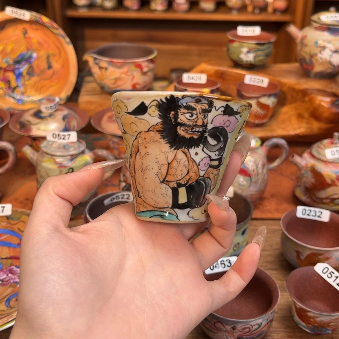 708 高温手工手绘釉下茶具陶瓷