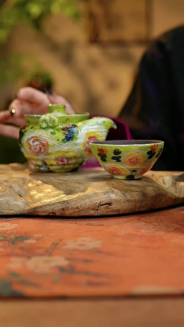 【闪购商品】1417景德镇陶瓷手绘手工釉下彩茶器