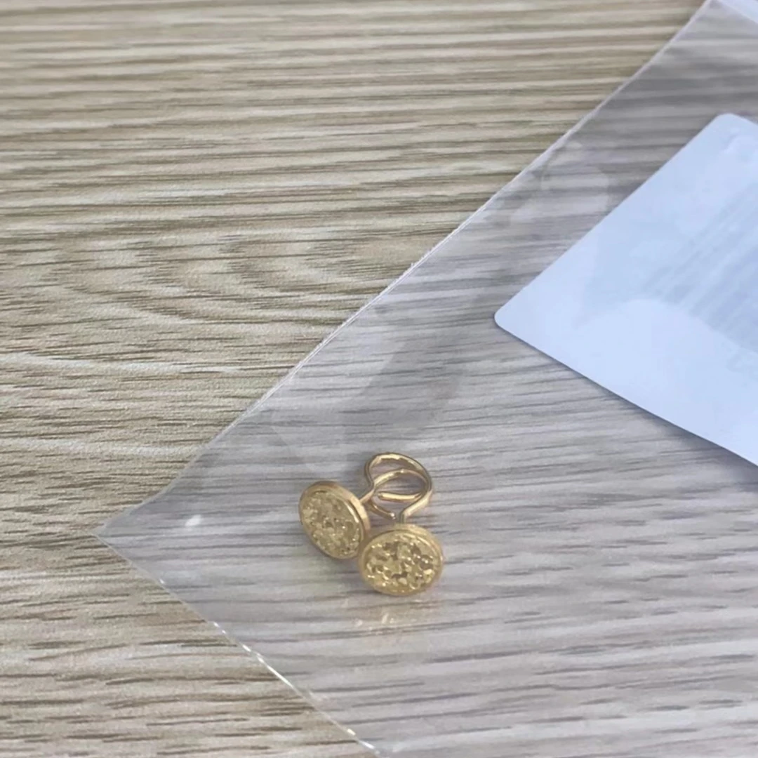 足金999 大碎碎冰耳钉