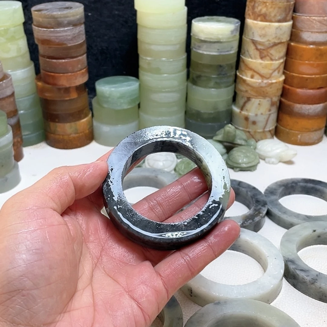 【闪购商品】蛇纹石玉珠宝半成品未镶嵌用****0