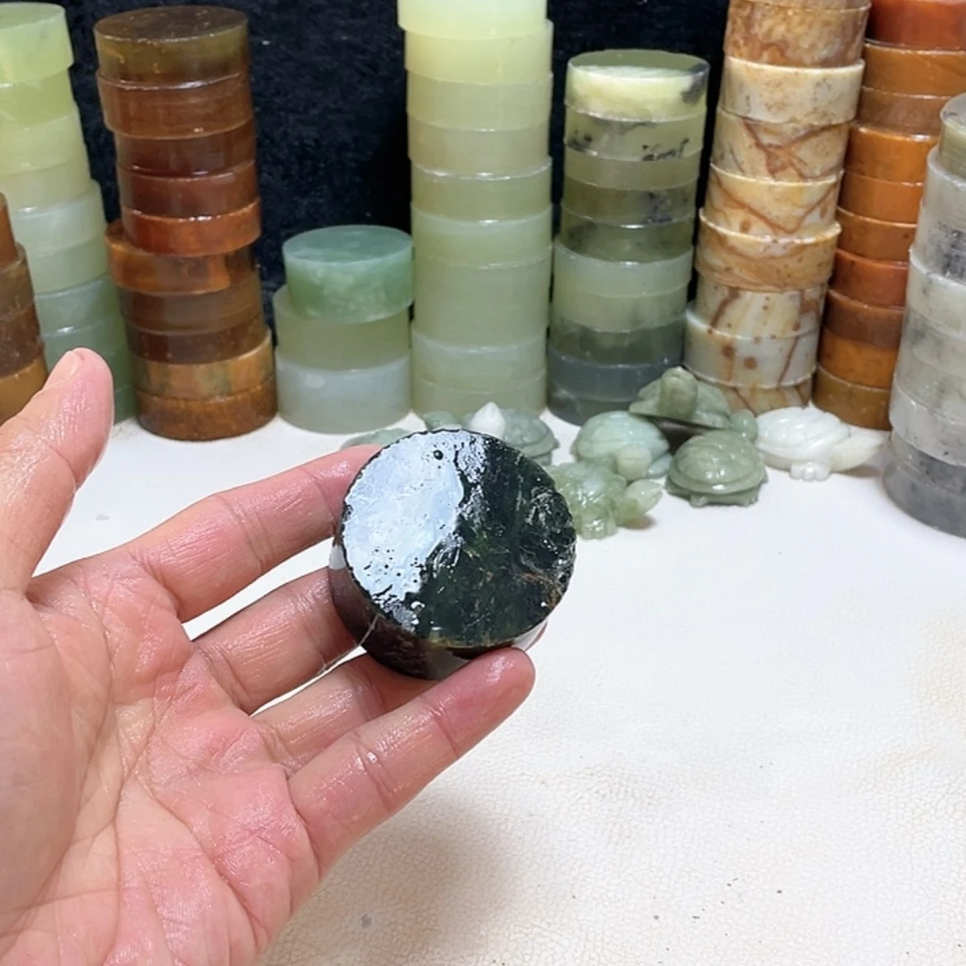 【闪购商品】蛇纹石玉珠宝半成品未镶嵌用****0