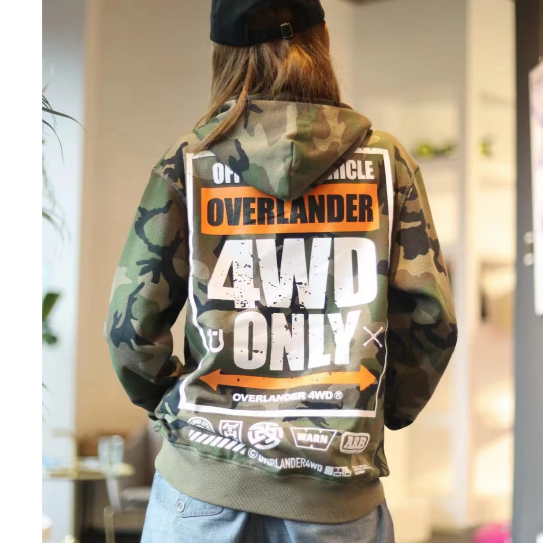 OVERLAND迷彩套头卫衣重磅厚纱时尚潮流男女同款