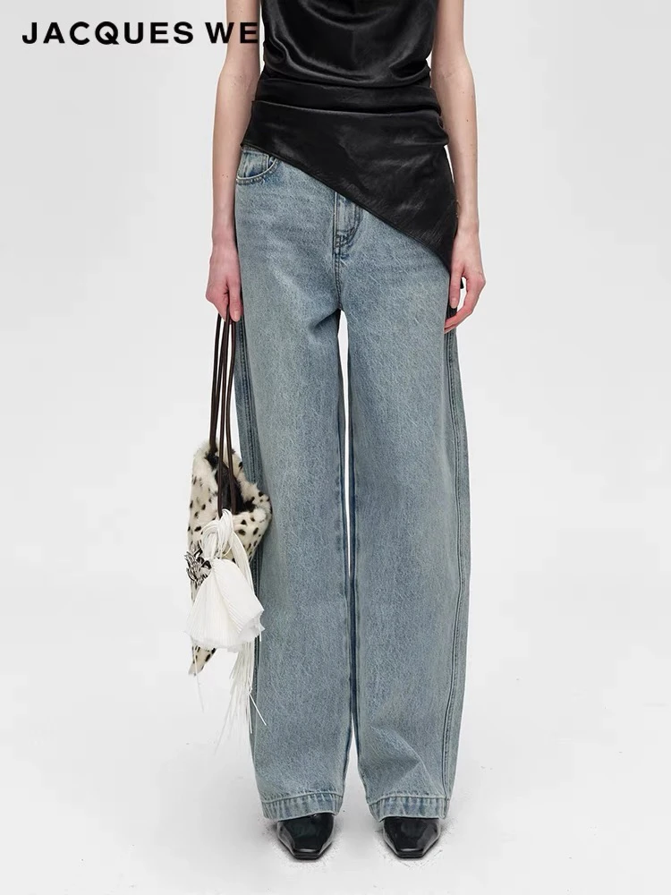 SOLSOL买手店-JACQUES WEI 浅蓝做旧水洗牛仔裤240605PJA001
