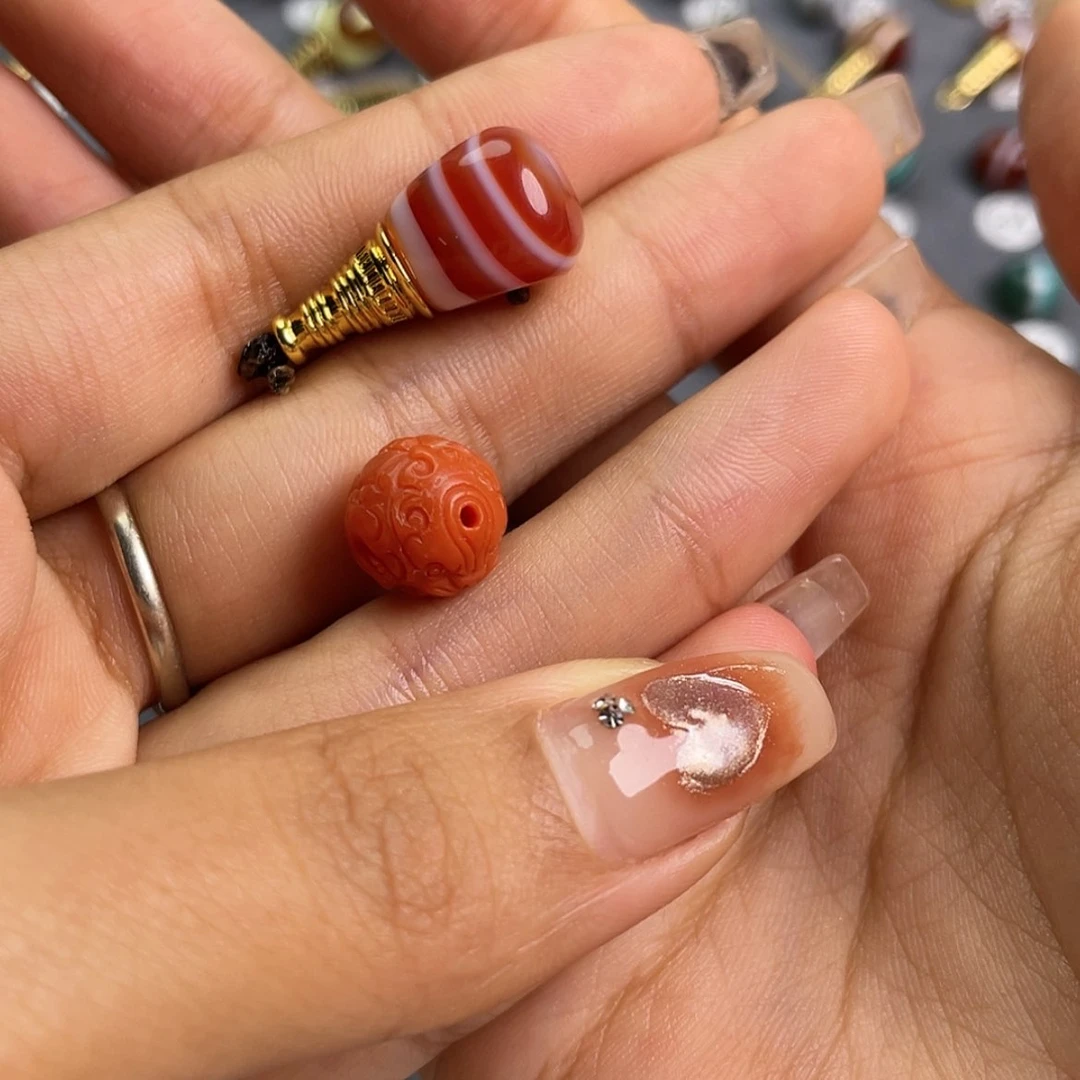 【闪购商品】玛瑙/玉髓配饰合金一****饨