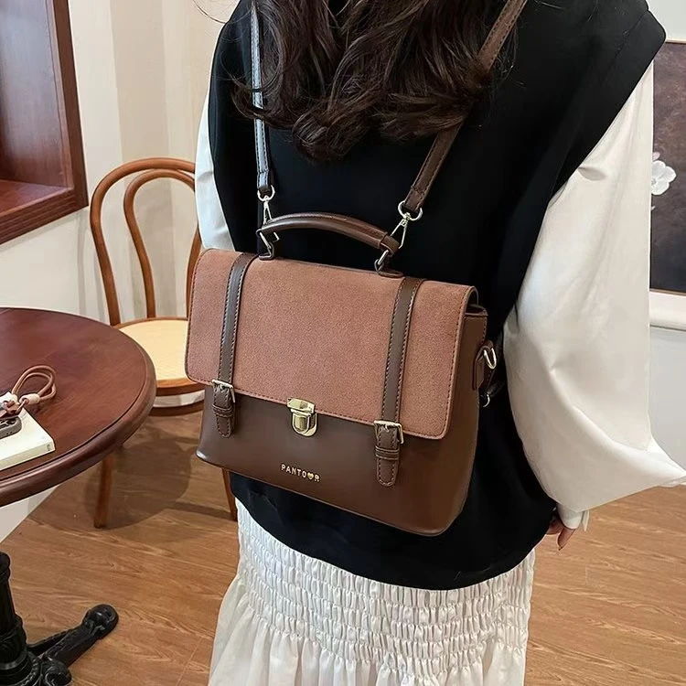 学院风书包大容量单肩双肩包斜挎多用女款女士包包背包女双肩包