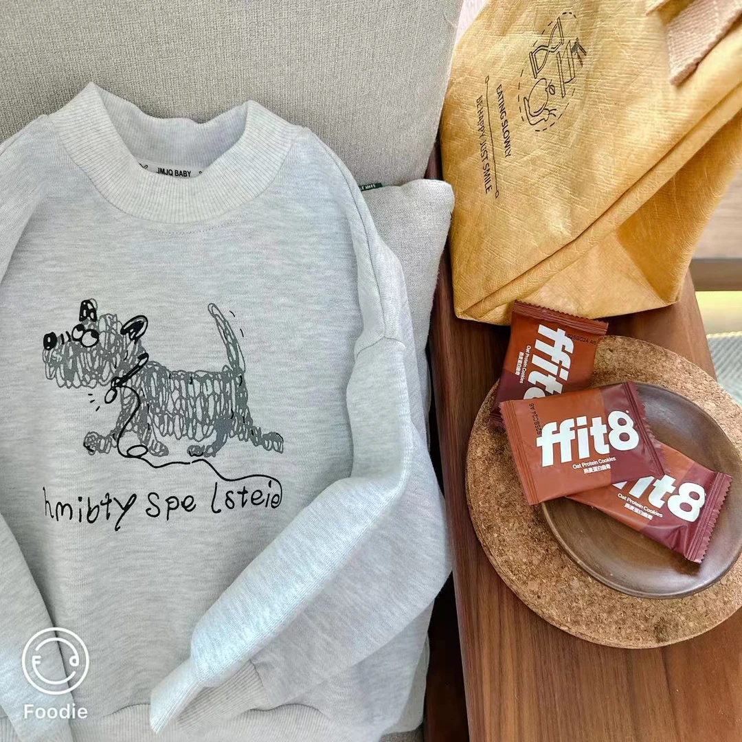 【亲子装 201086】深秋冬韩版儿童抓绒加厚圆领长袖休闲卫衣