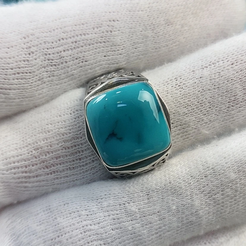 【闪购商品】绿松石珠宝奇石银S925镶嵌居***生