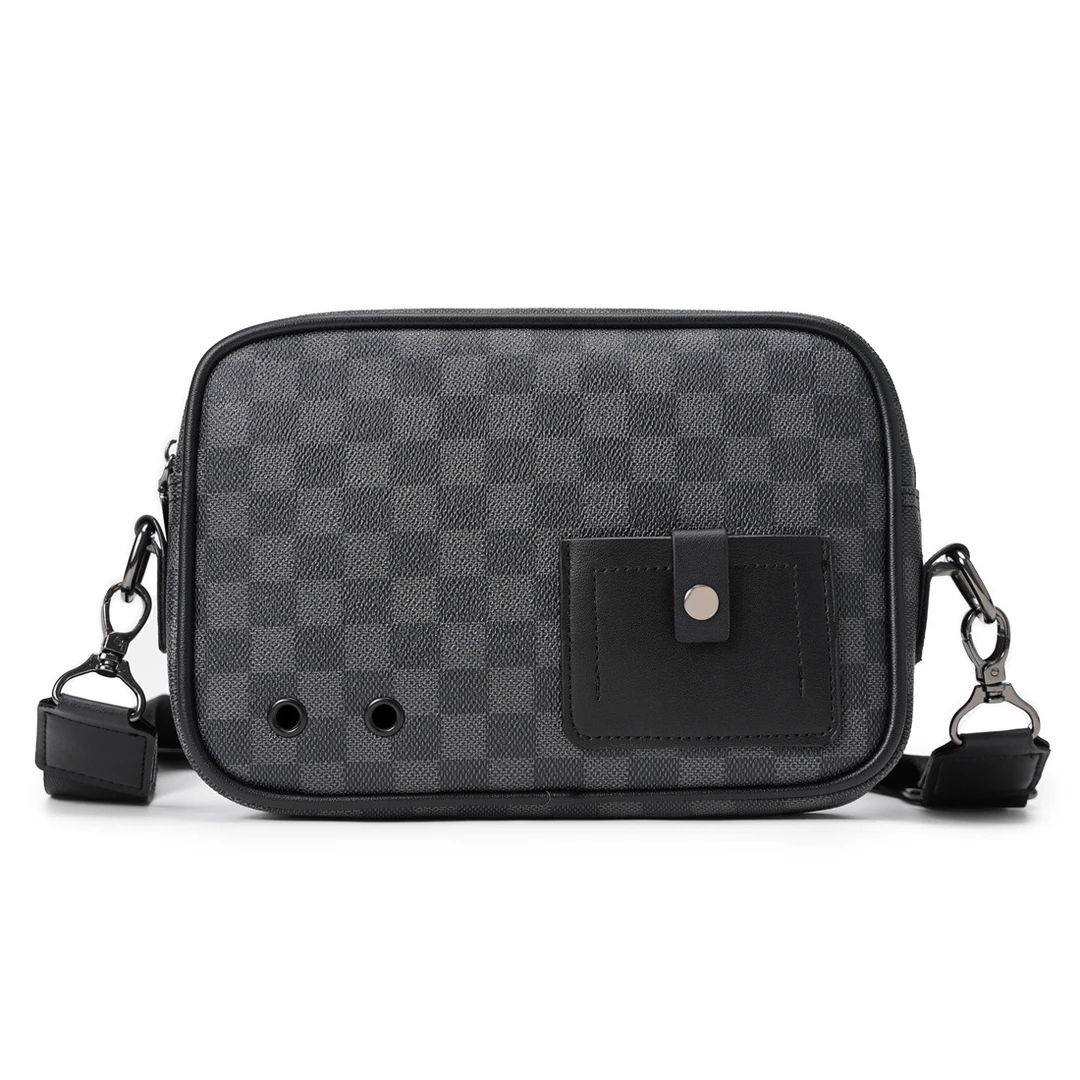 男士百搭时尚新款小方包潮牌简约肩包通勤小挎包休闲百单肩包