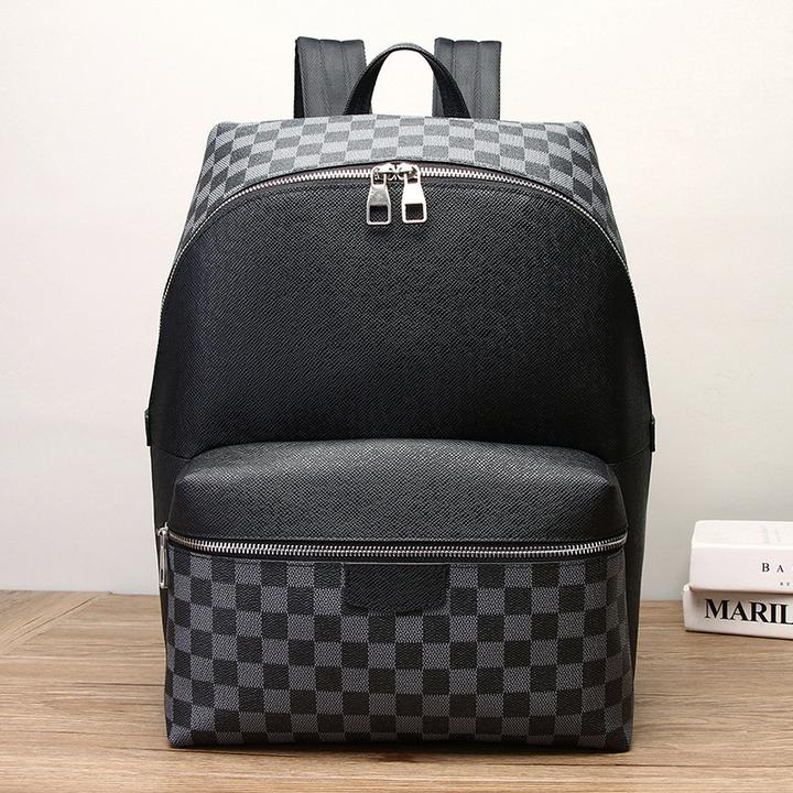 秋冬新款男士牛皮轻奢双肩包多功能电脑包休闲大容量旅行包书包潮