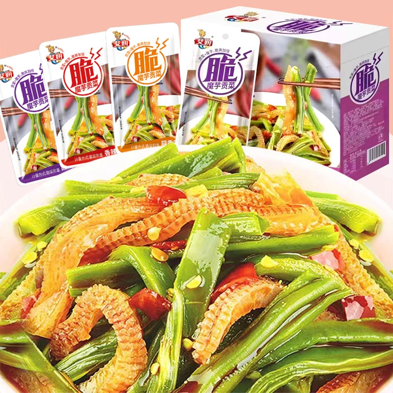 艾妍魔芋脆笋贡菜宿舍经典零食酸辣香辣混合味办公休闲网红零食