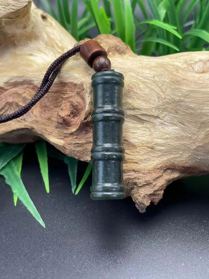 和田玉竹节 勿拍 讲解挂车