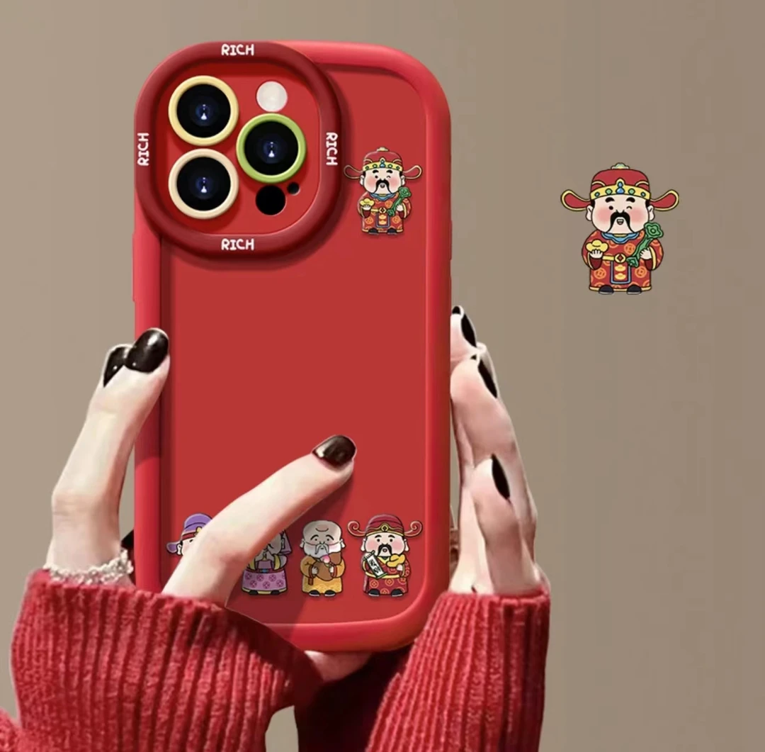 五个财神保佑适用苹果15手机壳iphone14proma防摔13/12/11/xr软