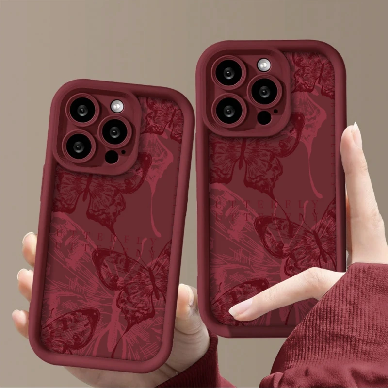 高级蝴蝶适用iphone15_13苹果14手机壳12华为vivo小米oppo荣耀套