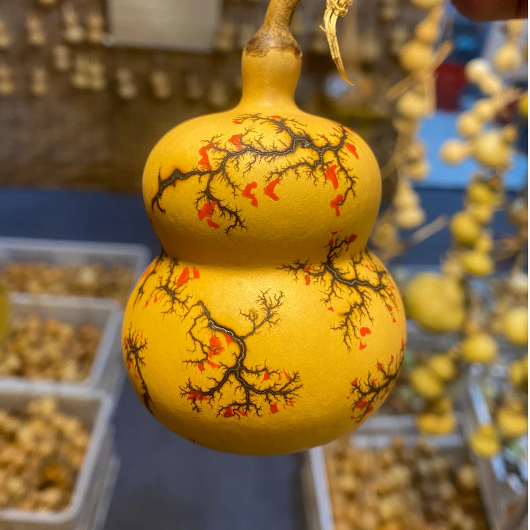 电击木葫芦烙画【山西铁皮葫芦】【雷属性】胖墩本捻天坛宫廷电击花纹