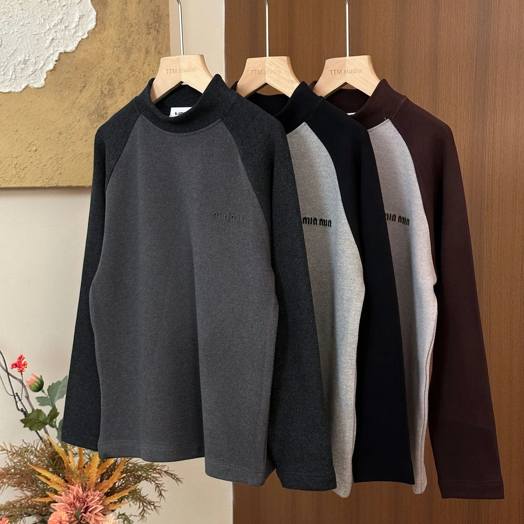 【福利款-超暖发热绒】男女童加绒打底衫中大童半高领冬百搭上衣