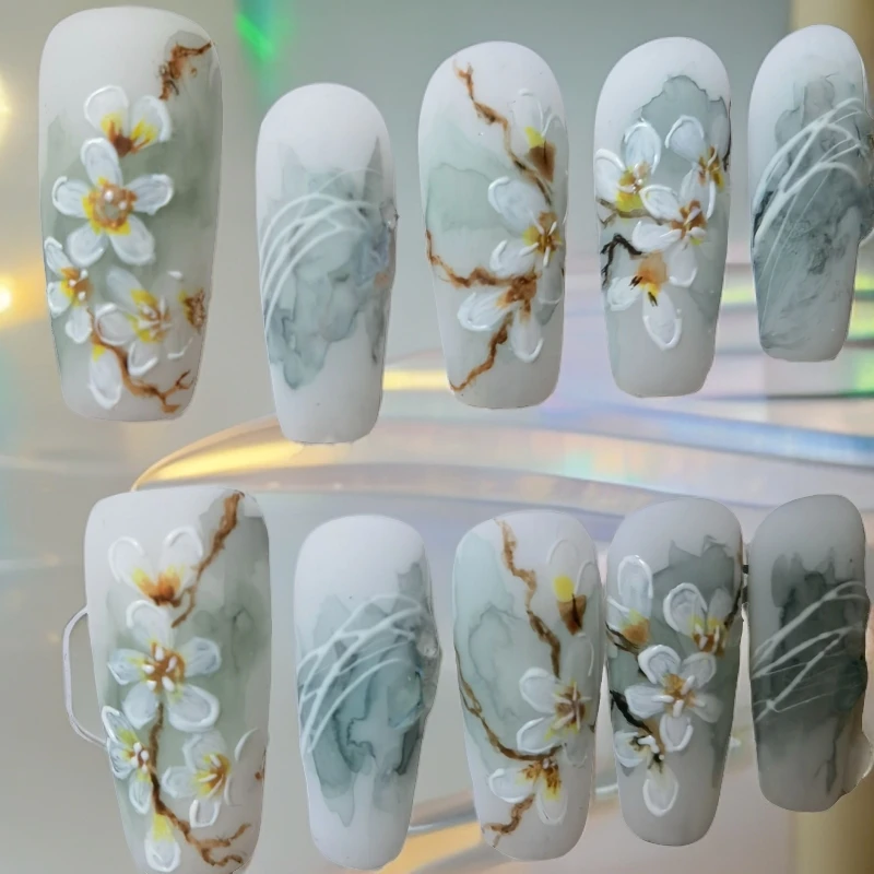【手工穿戴甲】立体浮雕款10
