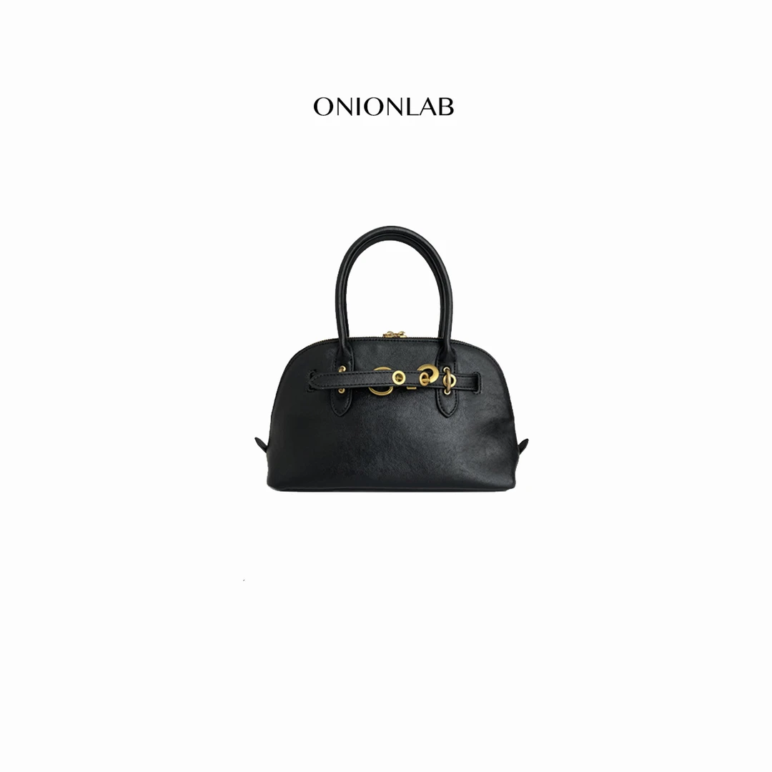 OnionLab 贝壳包时尚单肩斜挎包复古小众手提包F24091