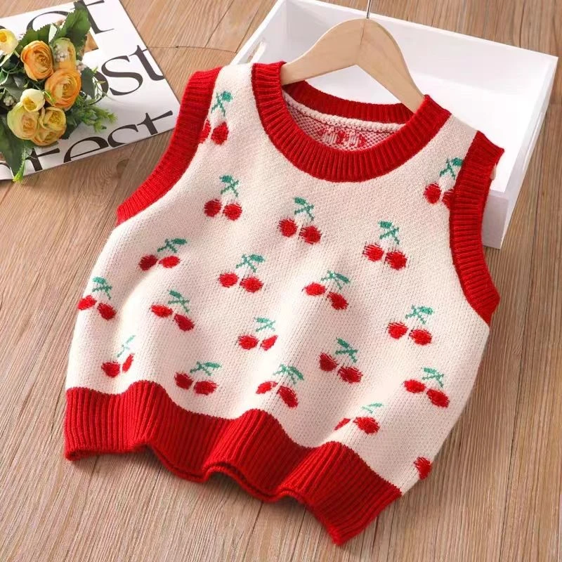 女童马甲秋装女宝宝小童春秋款儿童针织背心洋气时髦百搭毛衣外穿