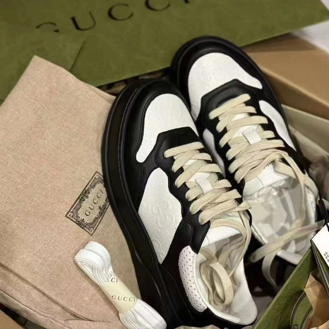 全新未使用 GUCCI/古驰 GUCCI熊猫配色饼干鞋
