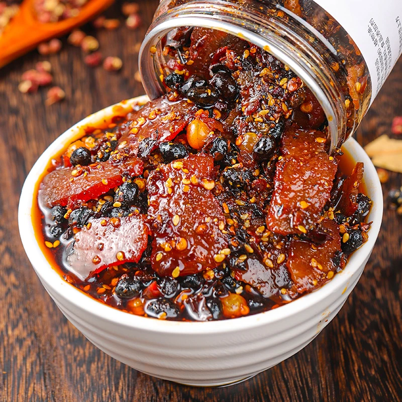 味缘斋麻辣叉烧肉酱下饭菜拌饭拌面开胃爽口香辣酱即食小吃菜瓶装