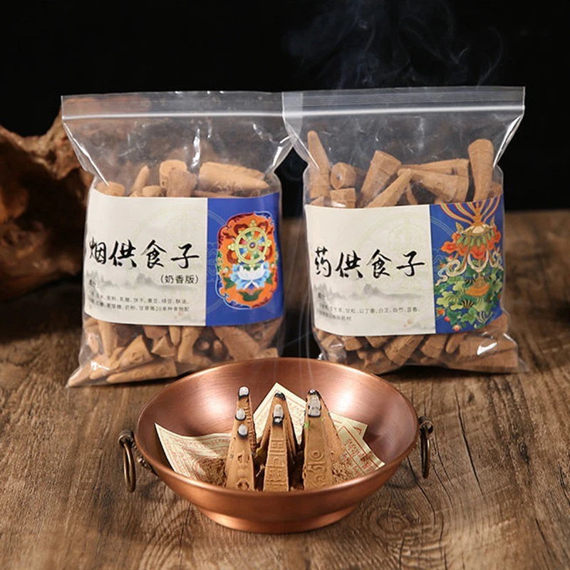 烟供食子五色布塔香施食甘露香天然奶香家用香薰