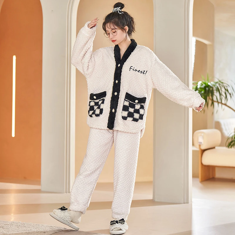 春季新款2025睡衣女宽松舒适时尚长裤长袖可爱可外穿两件套家居服