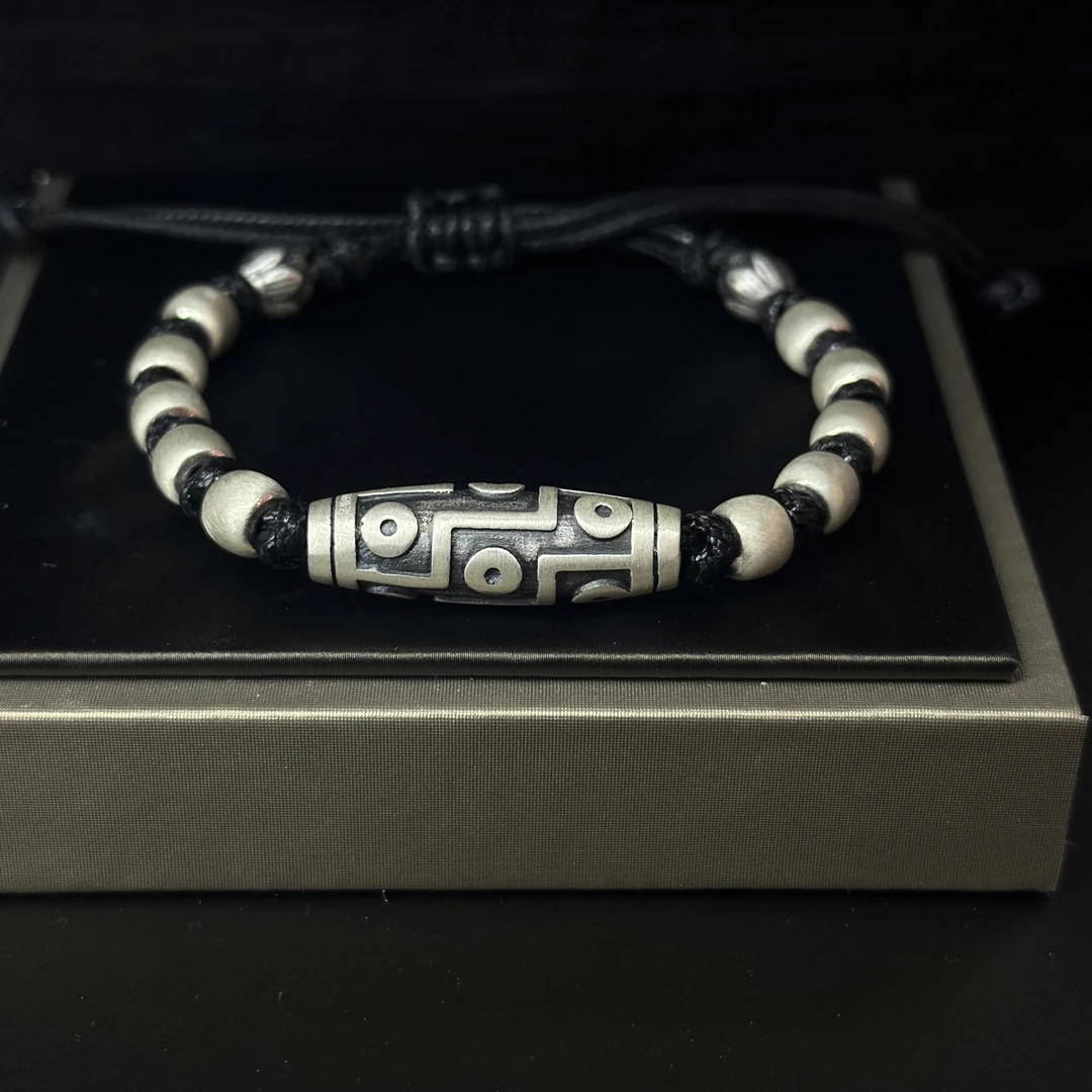 足银手链 时尚DIY手链男士款