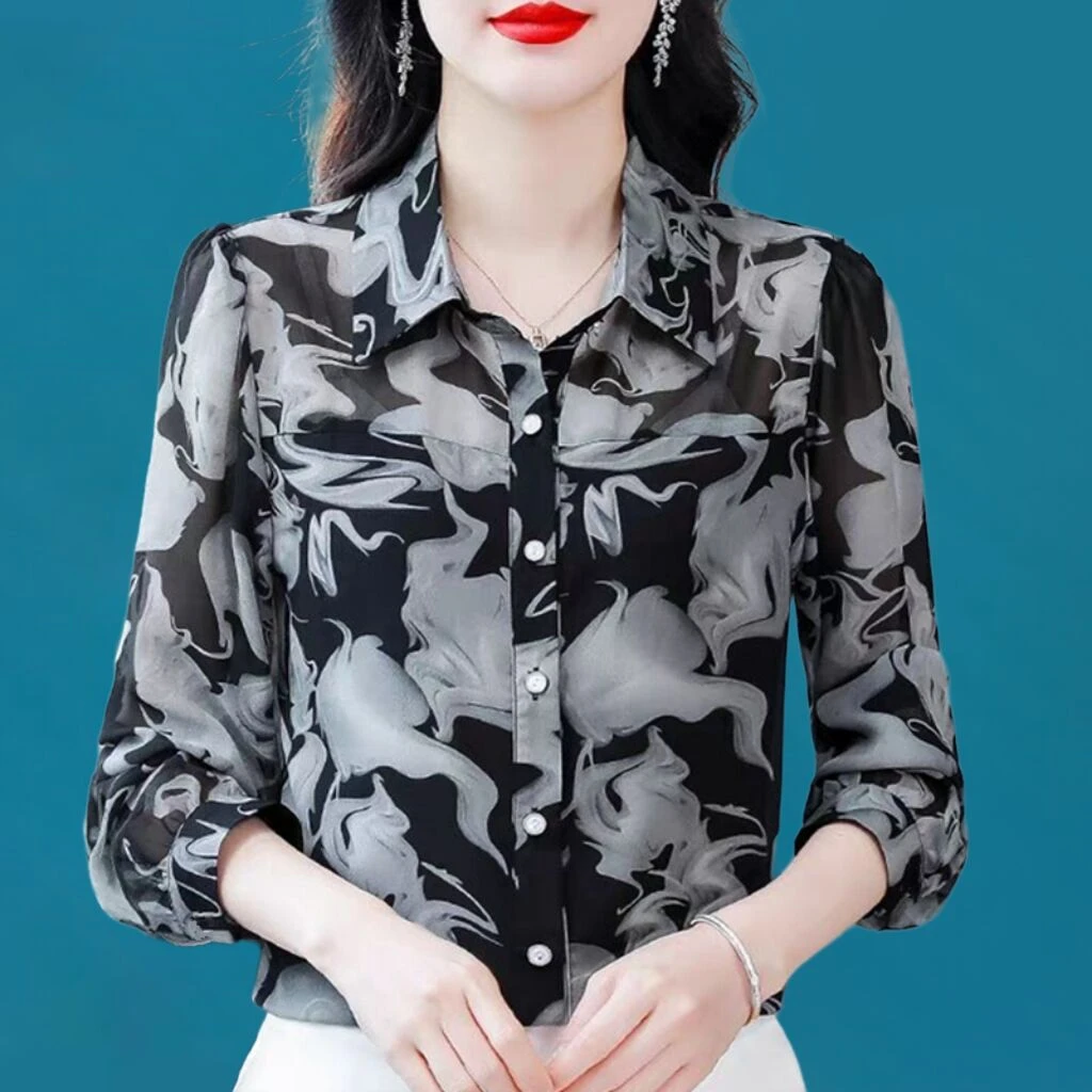 【工厂福利价】夏季七分袖雪纺上衣大码宽松显瘦遮肚子防晒开衫