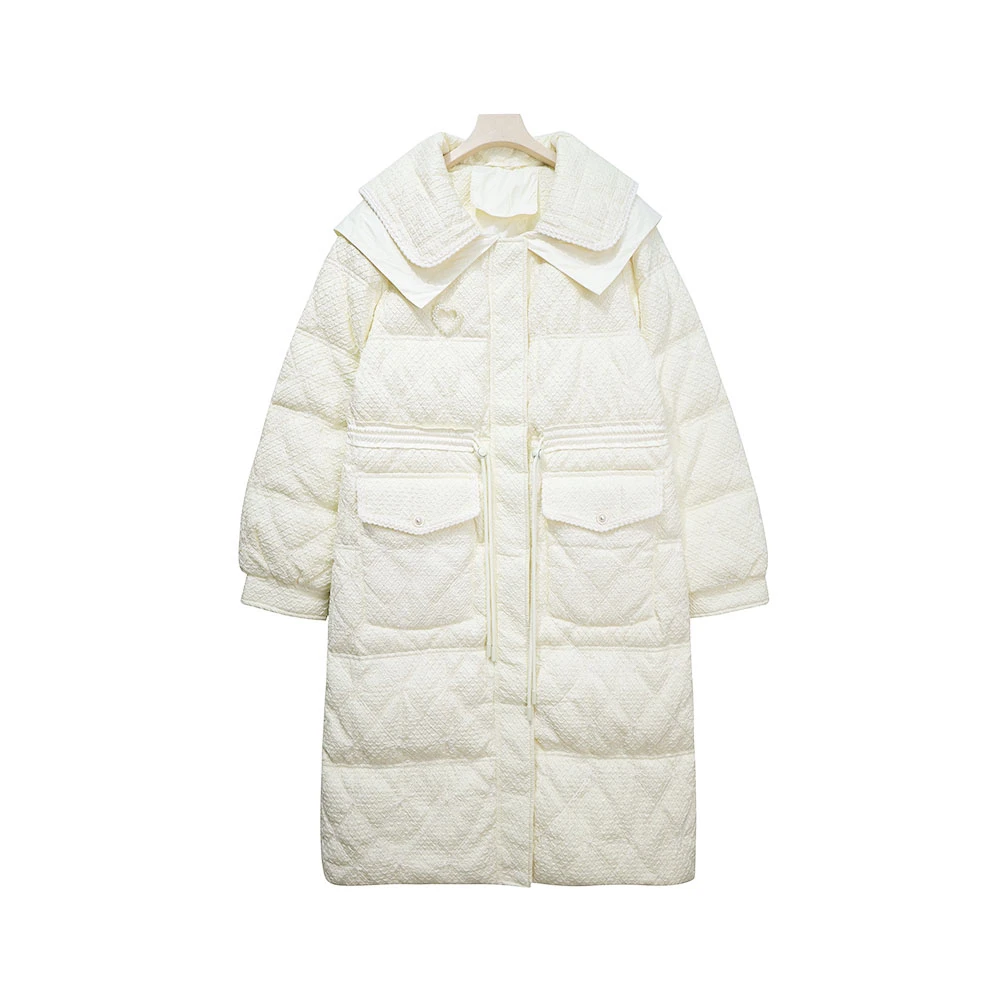 A0052【新款】时尚小香风双层娃娃领甜美减龄收腰抽绳气质外套3D