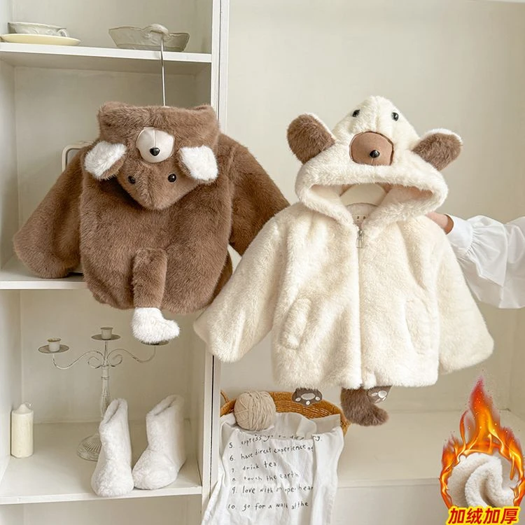 2025年加绒加厚女童可爱外套