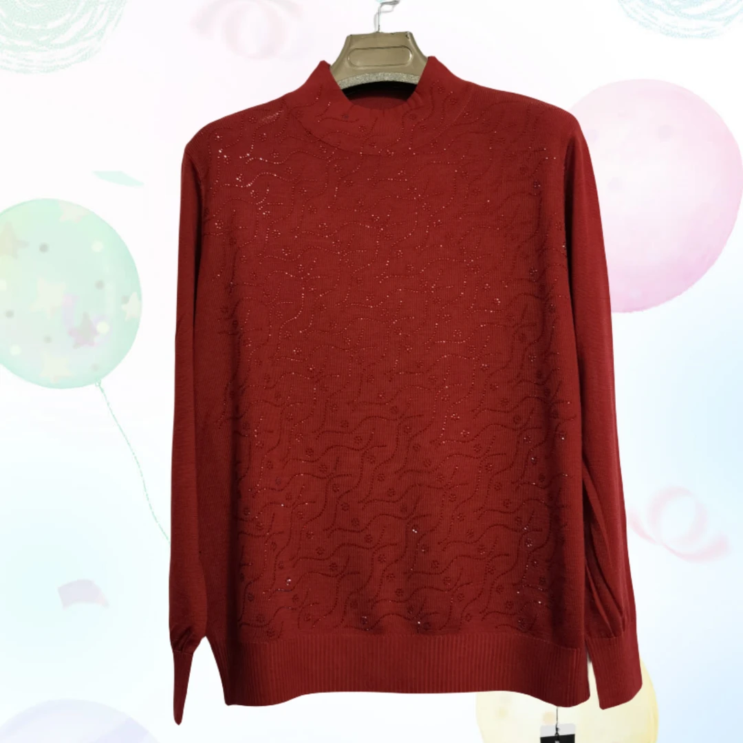 靓雅精选时尚潮流长袖天丝羊毛毛衫（3291）