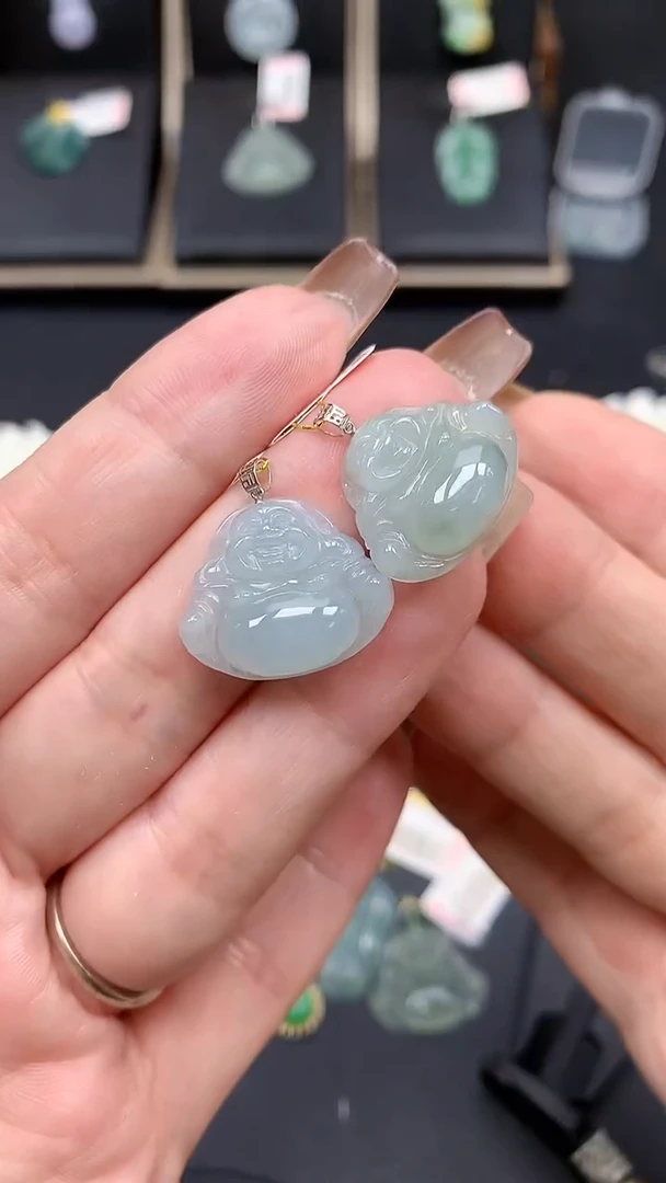 【闪购商品】翡翠吊坠(不含链)18K金镶嵌MS130885（多样性发一件）