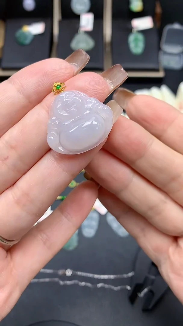 【闪购商品】翡翠吊坠(不含链)18K金镶嵌MS131189