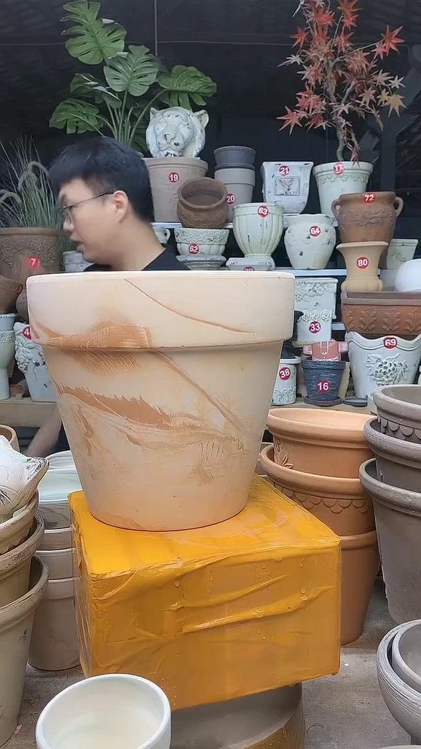 【闪购商品】缸1个26*24(红白)陶玛琪朵无托无托