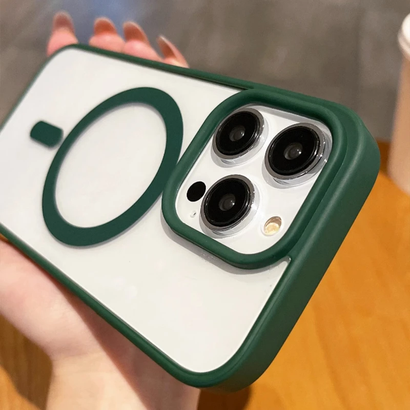 磁吸充电适用iPhone13ProMax镜头手机壳苹果14透明超薄12保护壳