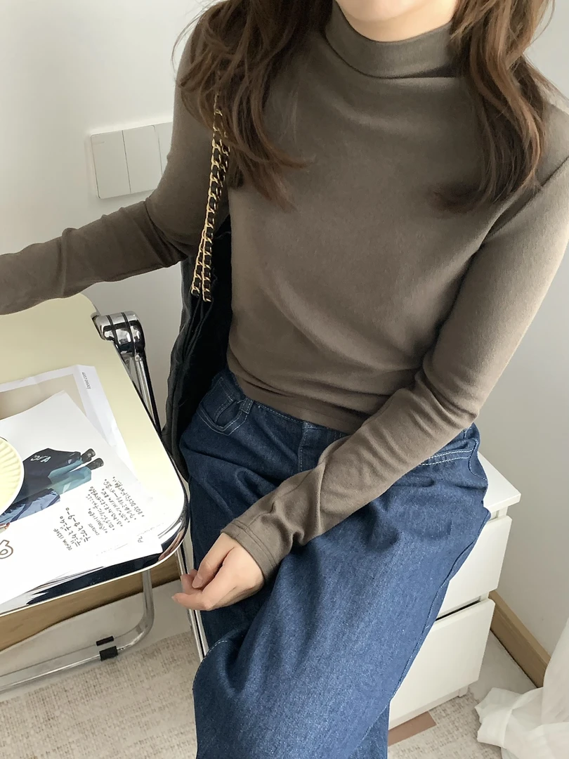 Seawhen海维恩「冬日暖阳」高领直角正肩舒适百搭显瘦高弹力打底衫