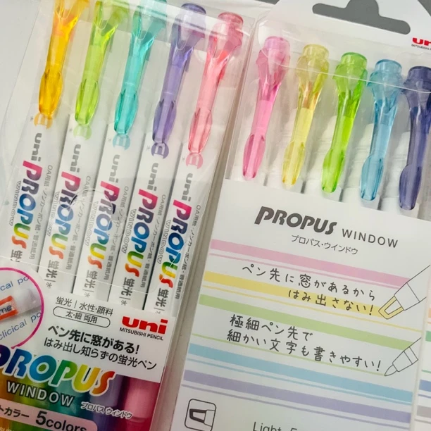 【5支】OAE 可视窗荧光笔彩色标记笔学生做笔记手账拔帽荧光笔套装