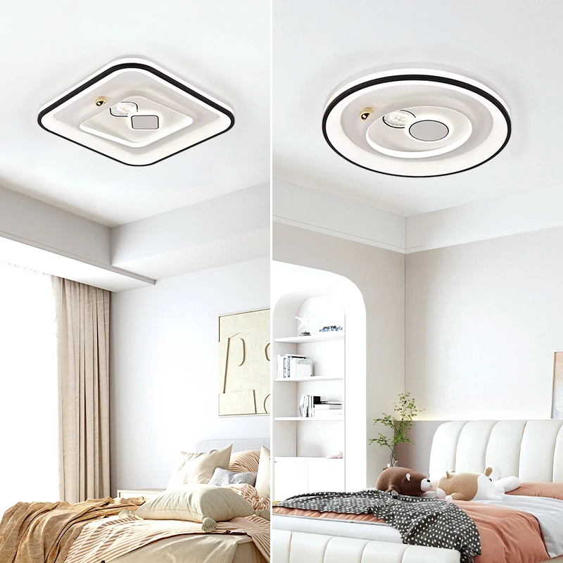 方形主卧室灯2024年新款LED吸顶灯现代简约圆形阳台房间过道灯具