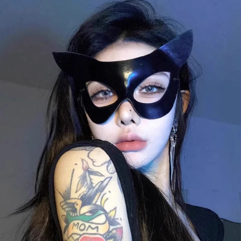 猫女郎半脸面具眼罩凹造型面罩万圣节cos假面舞会派对装扮新奇特