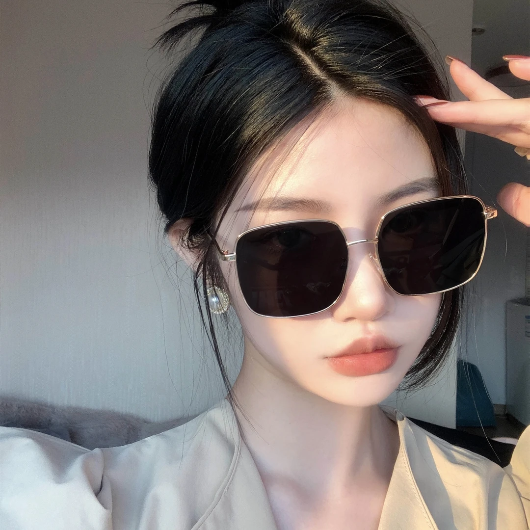 VZY OHSUNNY2023方形金丝墨镜高级感韩版男女遮阳开车防紫外线时
