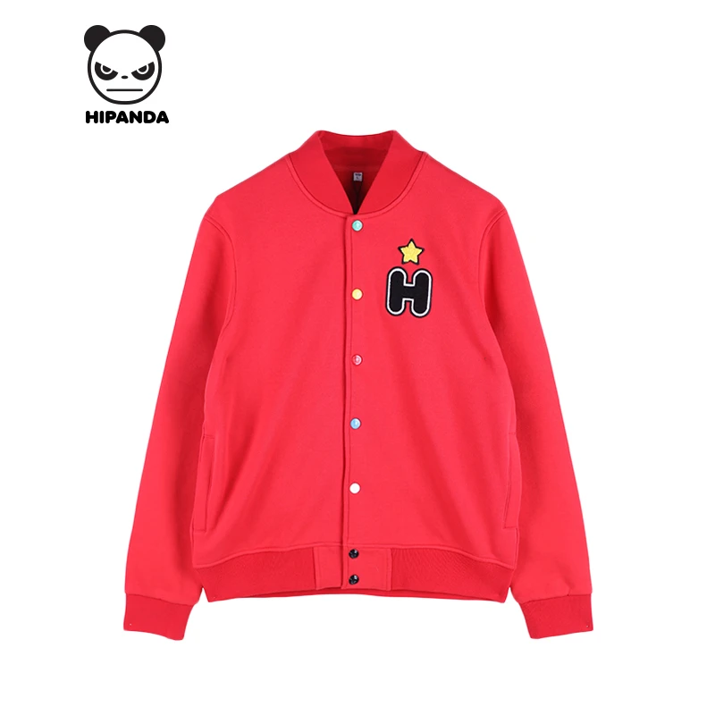Hipanda 你好熊猫 情侣圣诞棒球服外套 男女同款