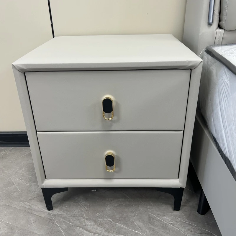 补邮费勿拍【差价】简约极简主卧客厅轻奢纳帕皮实木双人大床皮艺床