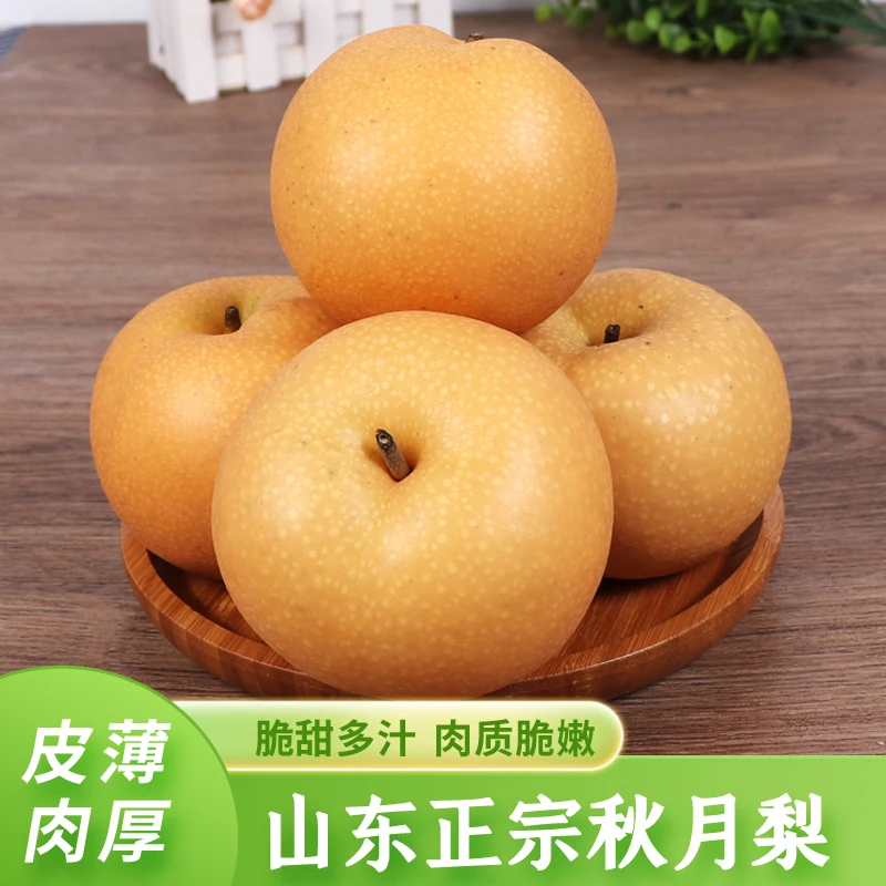 【顺丰包邮】正宗山东莱阳秋月梨新鲜梨子当季水果现摘现发蜜梨整箱