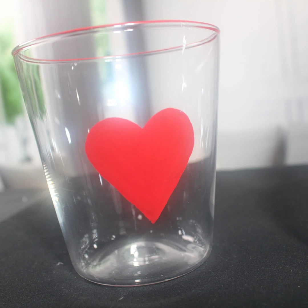 爱心杯套装醒酒器红心杯酒杯礼盒装轻奢浪漫家用红心长颈凉冷水壶